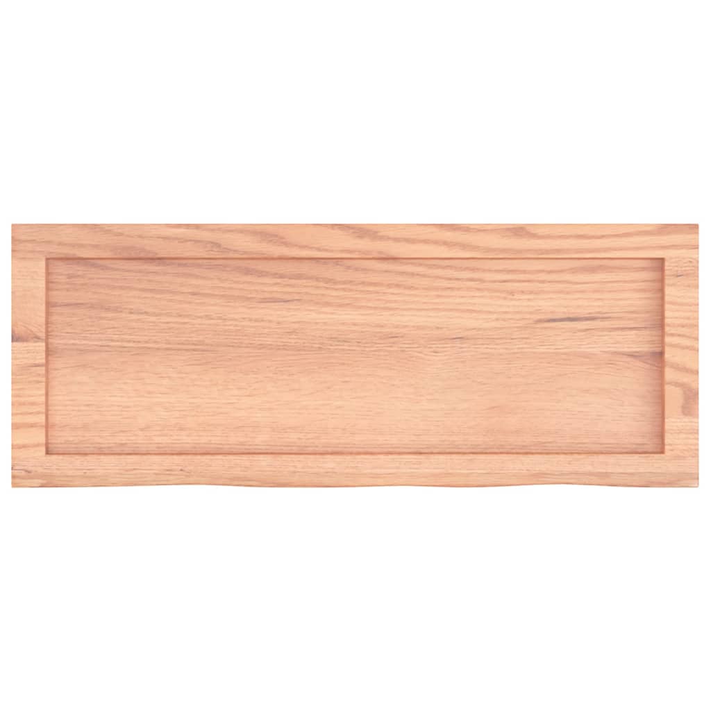 Zidna polica svjetlosmeđa 80x30x(2-4) cm obrađena hrastovina