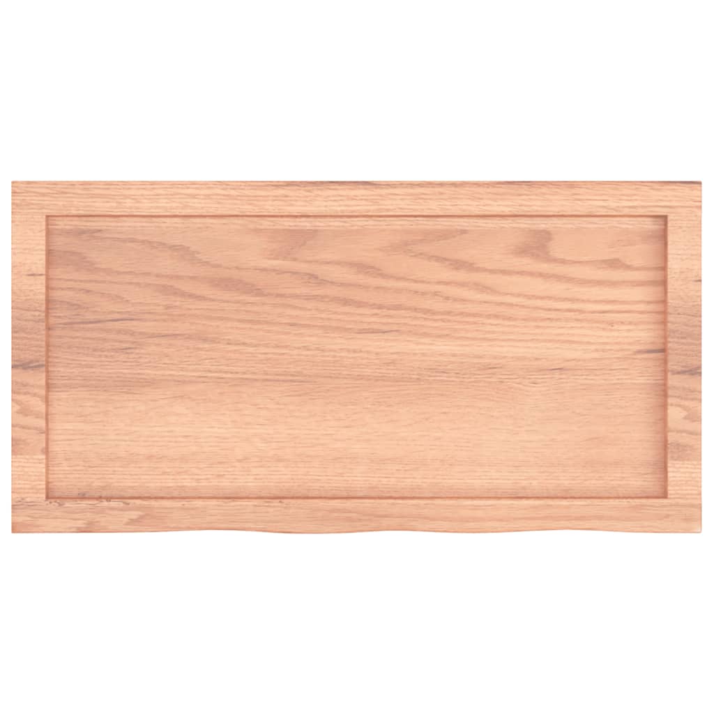 Zidna polica svjetlosmeđa 80x40x(2-6) cm obrađena hrastovina