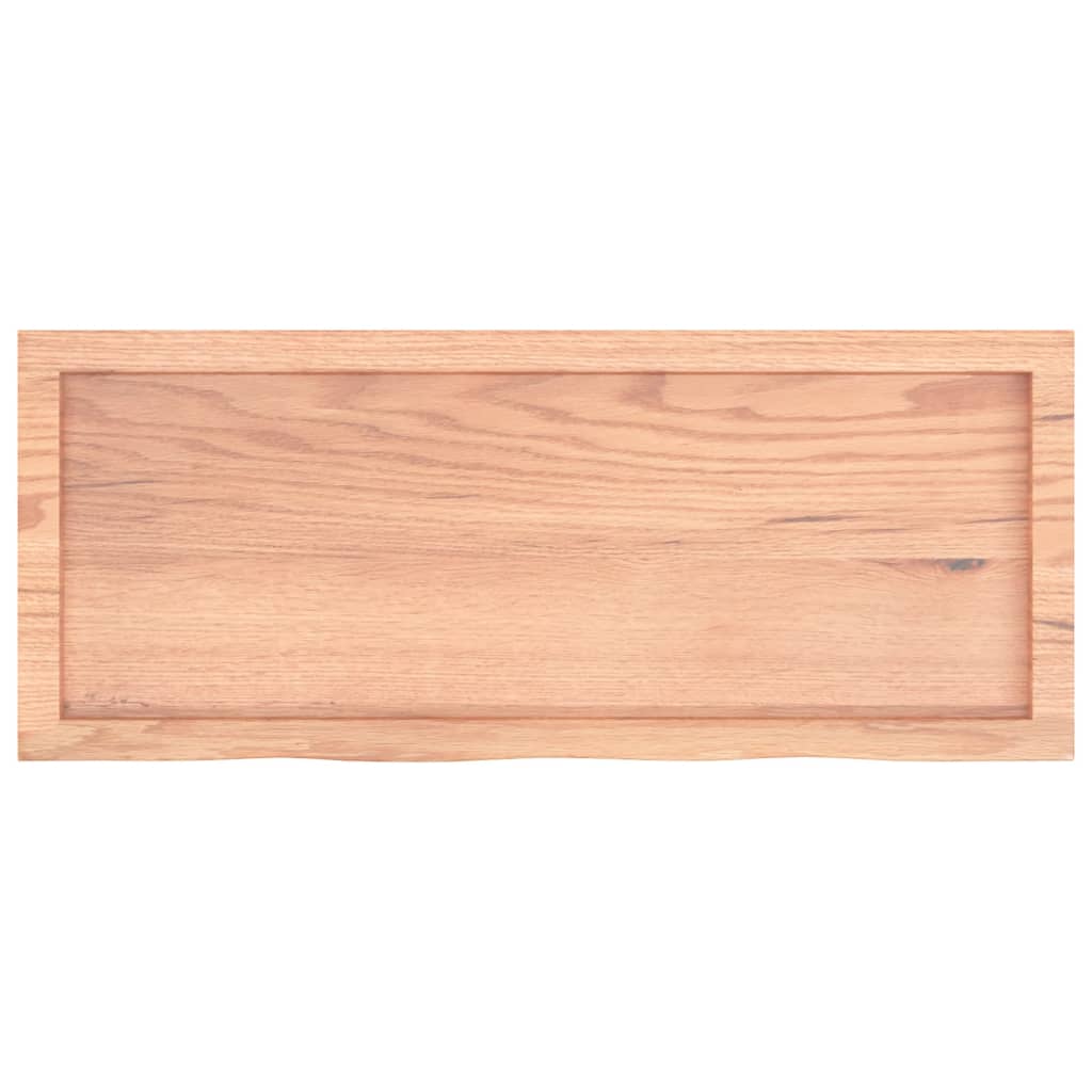 Zidna polica svjetlosmeđa 100x40x(2-6) cm obrađena hrastovina