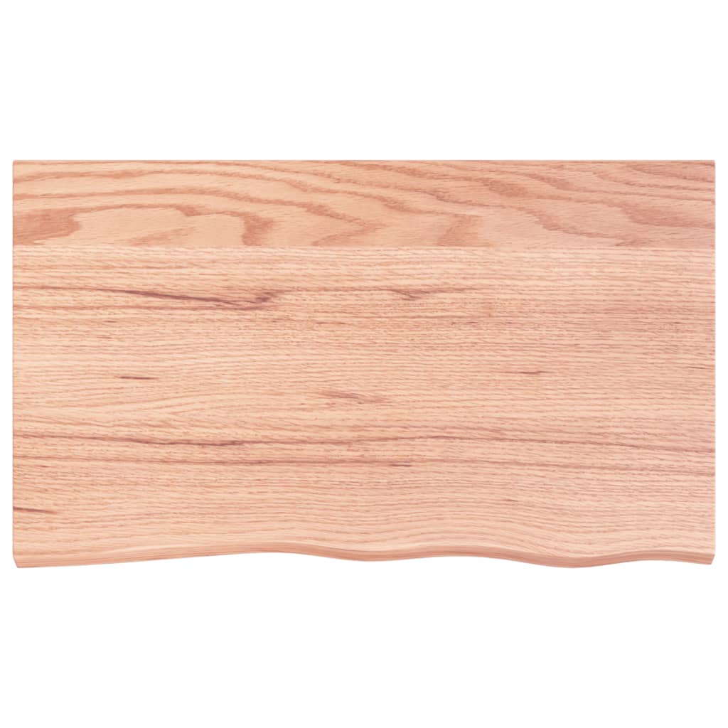 Zidna polica svjetlosmeđa 100x60x(2-4) cm obrađena hrastovina