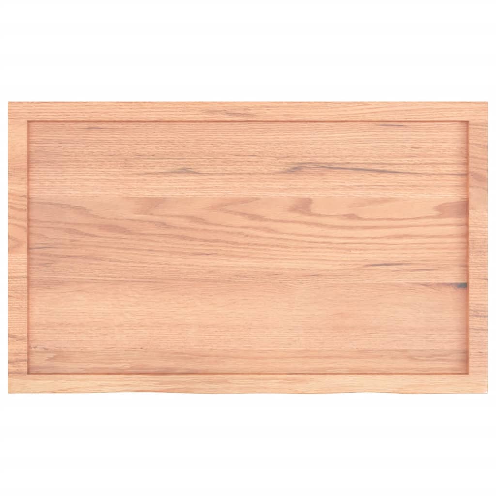 Zidna polica svjetlosmeđa 100x60x(2-4) cm obrađena hrastovina