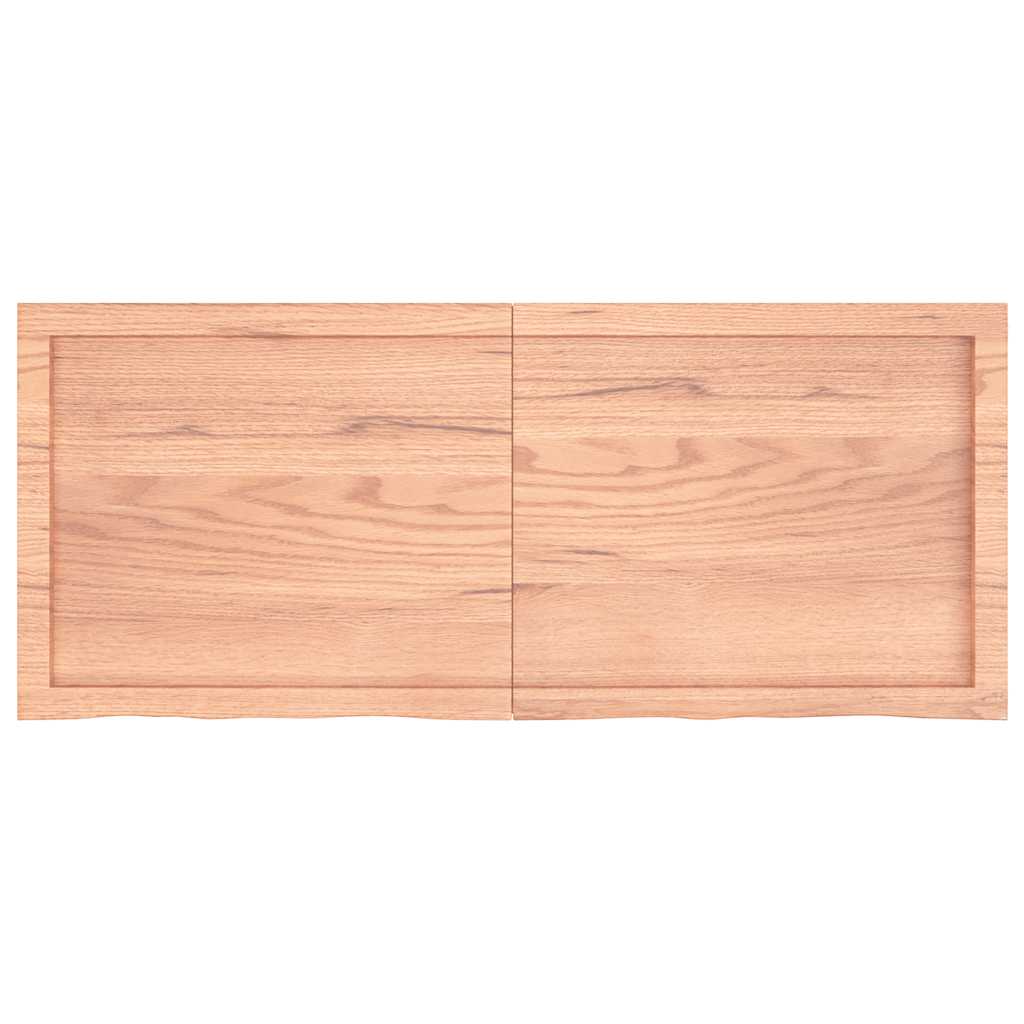 Zidna polica svjetlosmeđa 120x50x(2-4) cm obrađena hrastovina