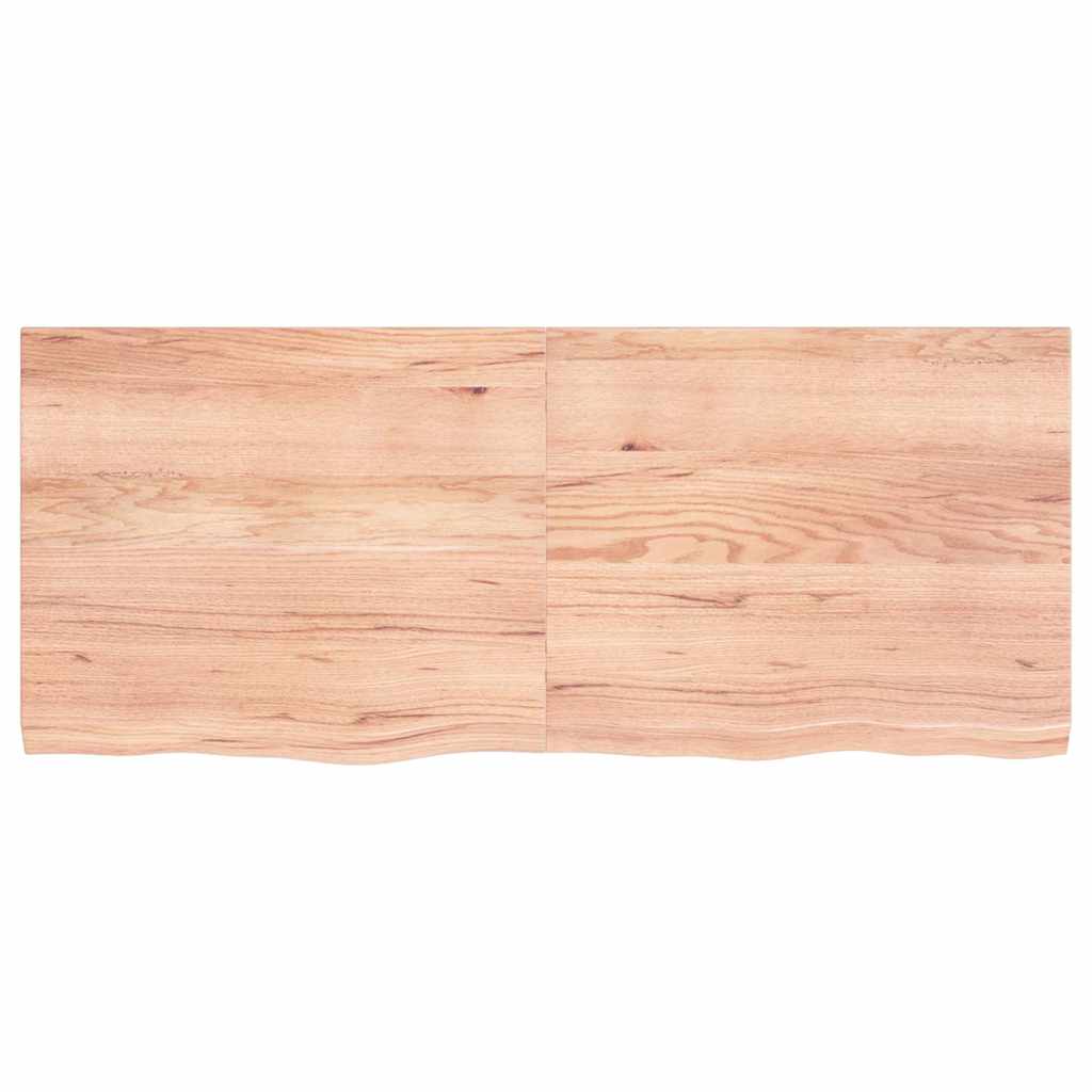 Zidna polica svjetlosmeđa 120x50x(2-4) cm obrađena hrastovina