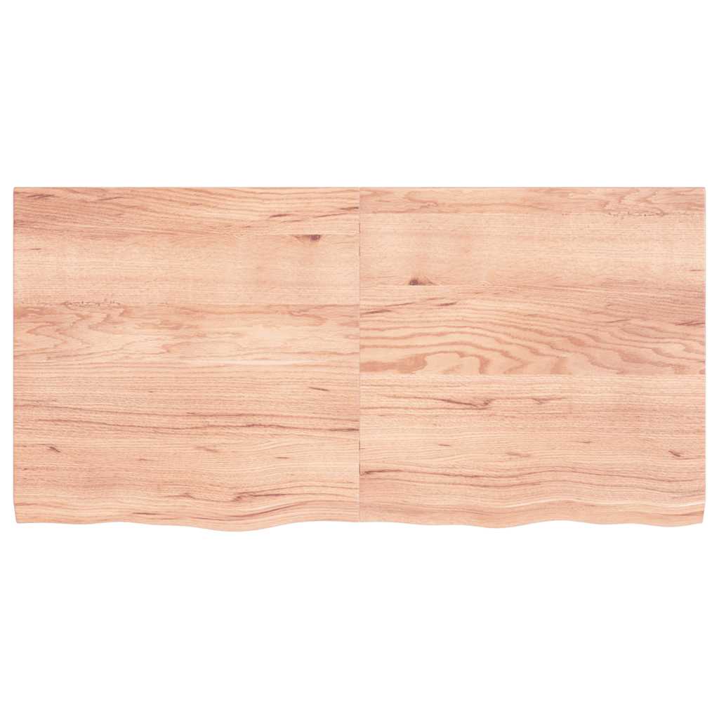 Zidna polica svjetlosmeđa 120x60x(2-4) cm obrađena hrastovina