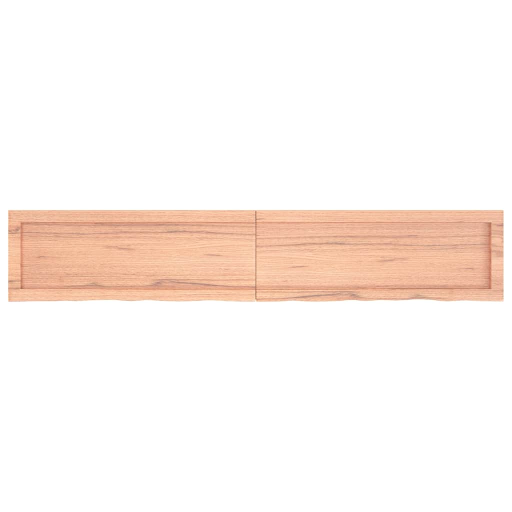 Zidna polica svjetlosmeđa 160x30x(2-4) cm obrađena hrastovina