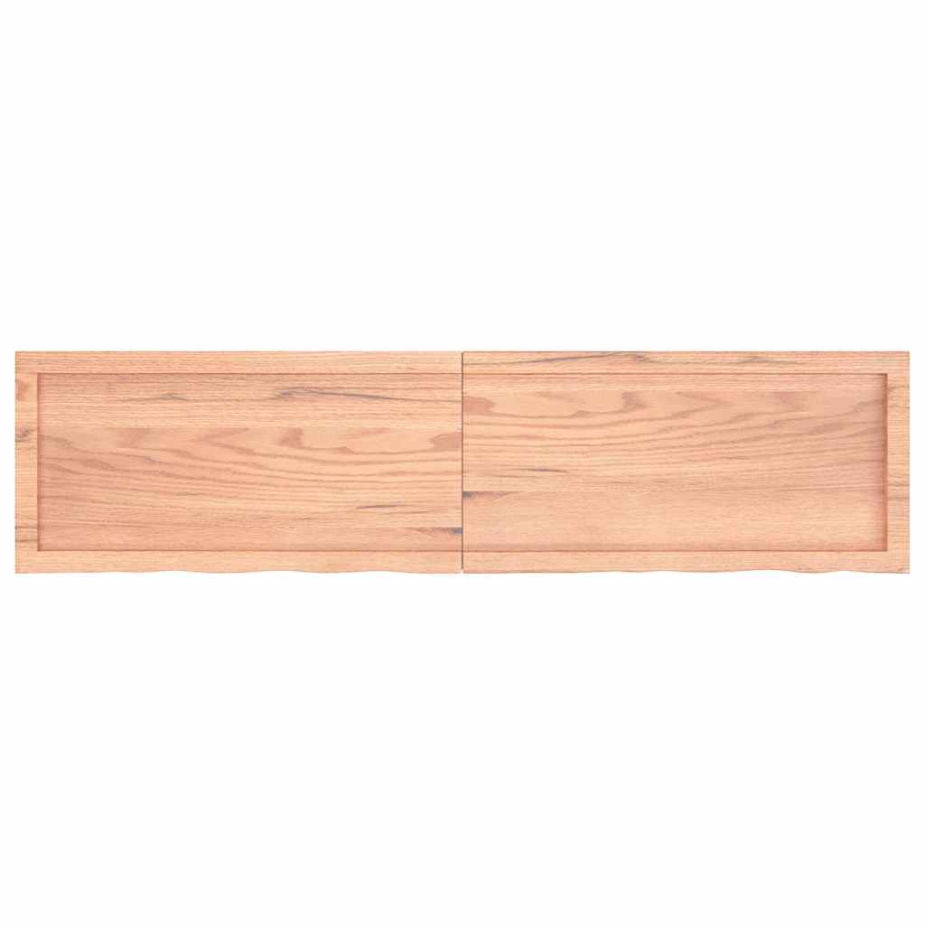 Zidna polica svjetlosmeđa 160x40x(2-4) cm obrađena hrastovina