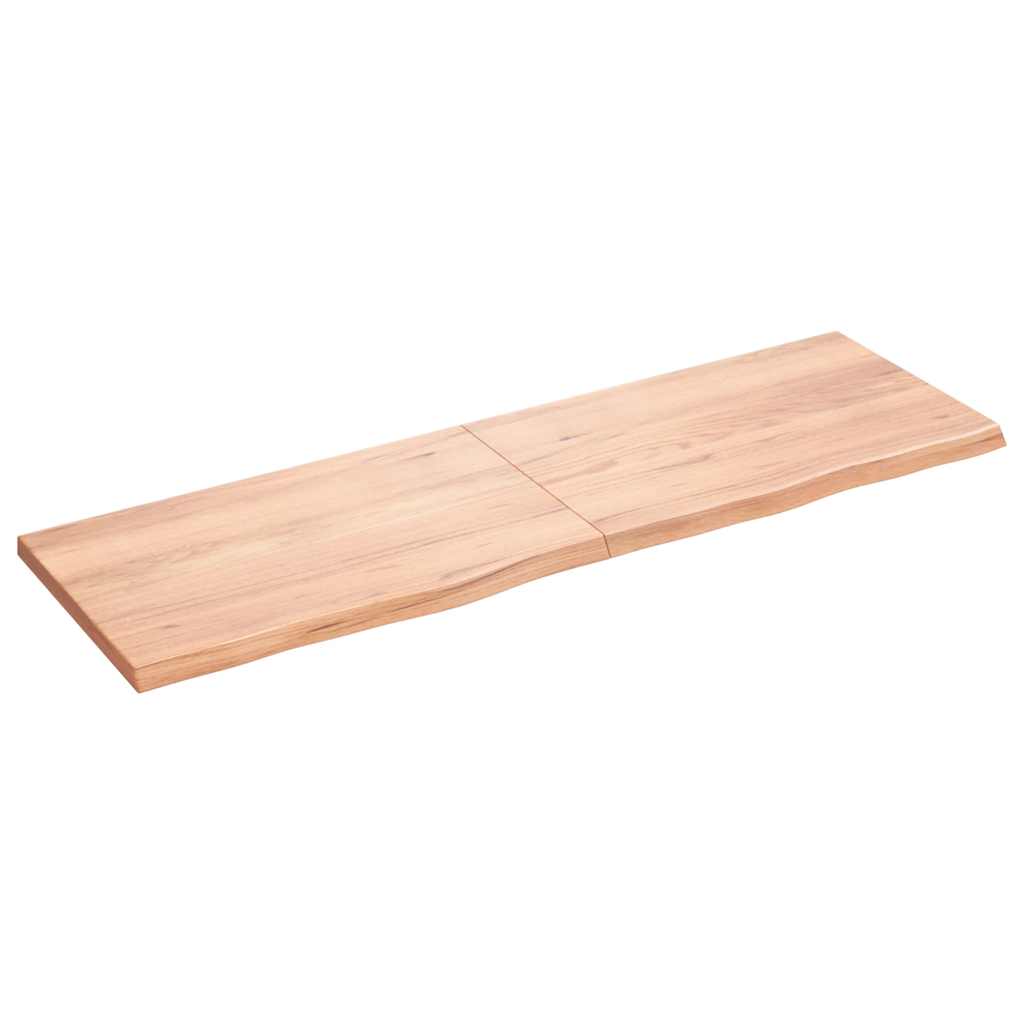Zidna polica svjetlosmeđa 160x50x(2-4) cm obrađena hrastovina