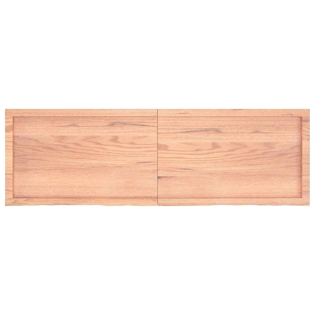 Zidna polica svjetlosmeđa 160x50x(2-4) cm obrađena hrastovina