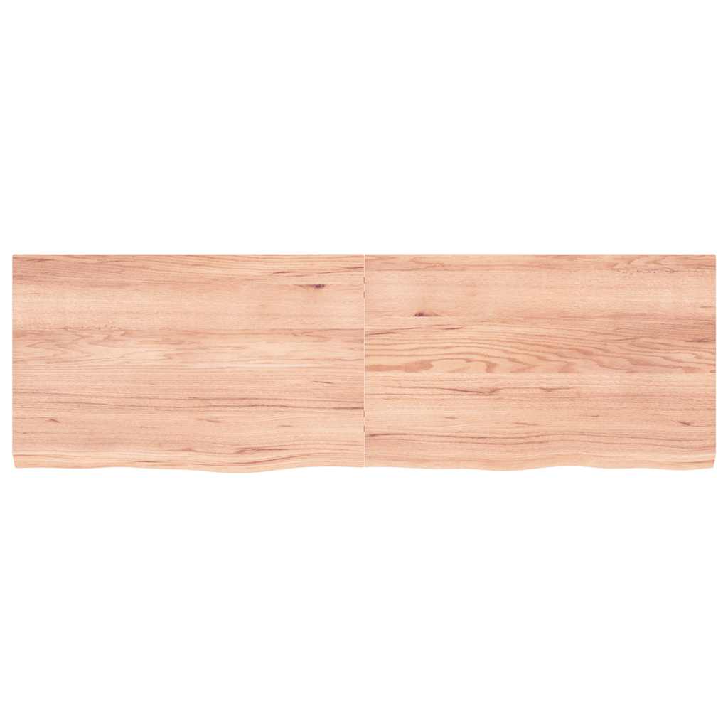 Zidna polica svjetlosmeđa 160x50x(2-4) cm obrađena hrastovina