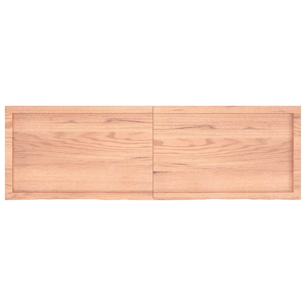 Zidna polica svjetlosmeđa 160x50x(2-6) cm obrađena hrastovina