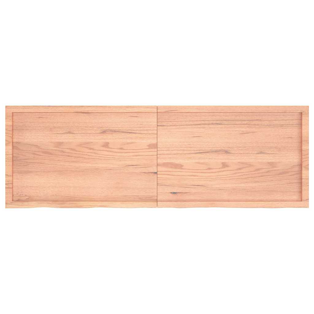Zidna polica svjetlosmeđa 180x60x(2-4) cm obrađena hrastovina