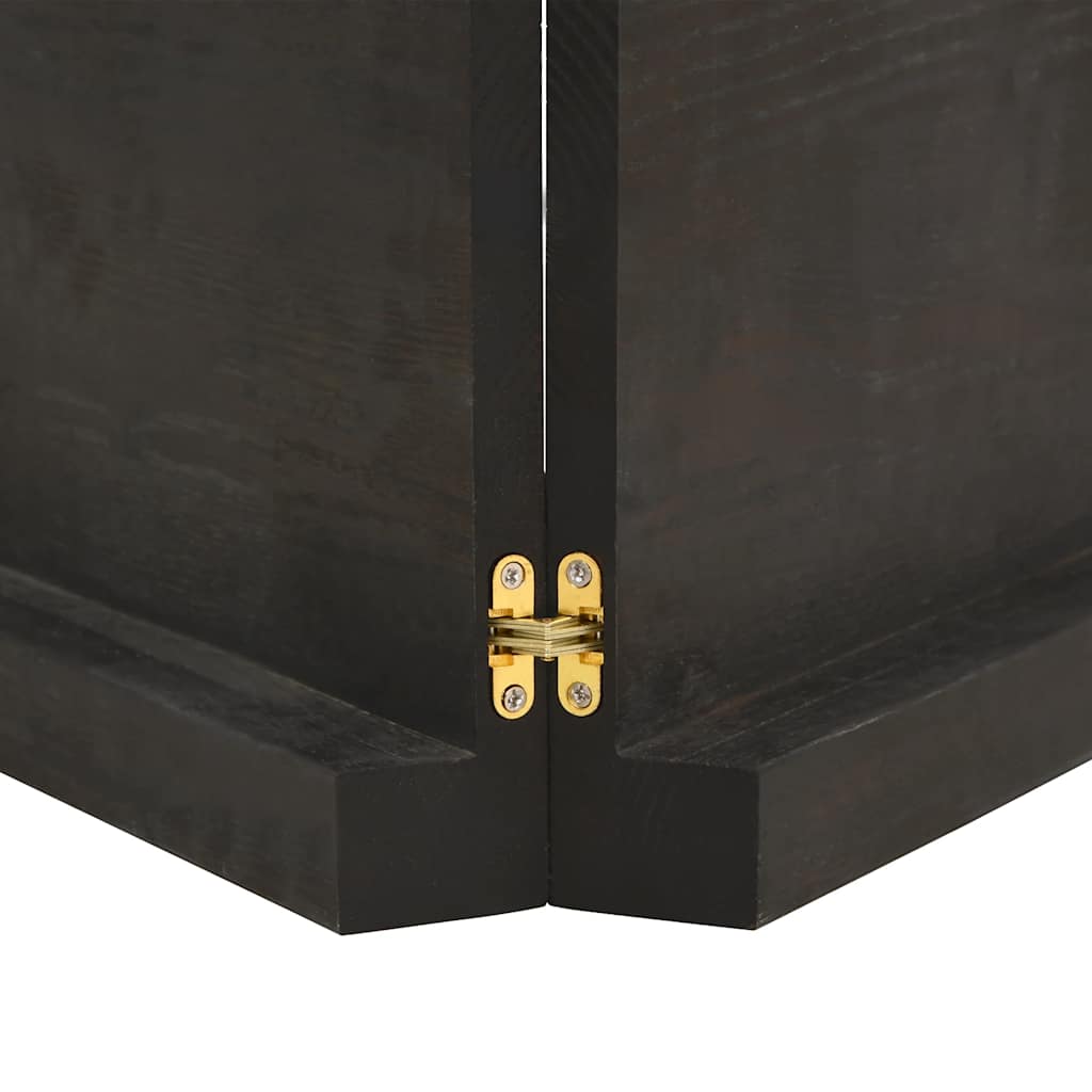 Zidna polica tamnosmeđa 200x50x(2-6) cm od obrađene hrastovine
