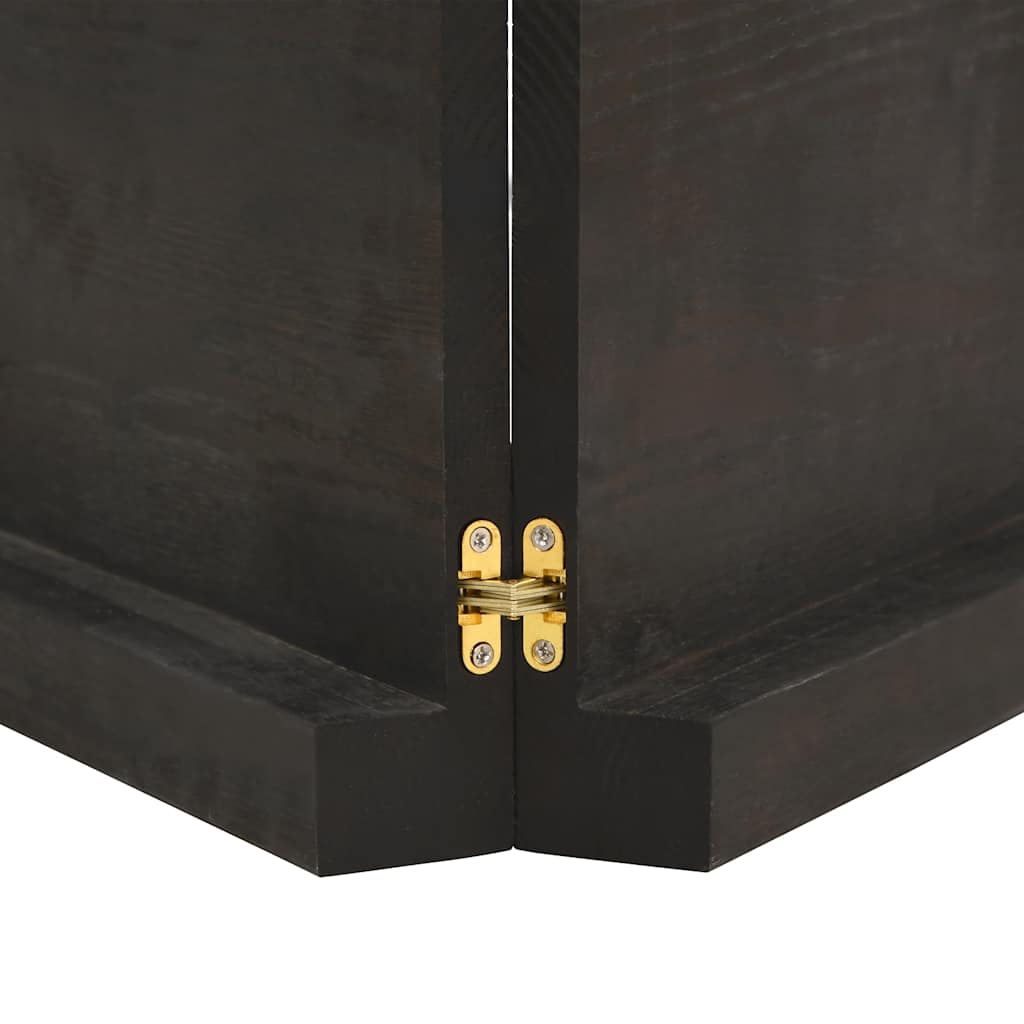 Zidna polica tamnosmeđa 200x60x(2-6) cm od obrađene hrastovine