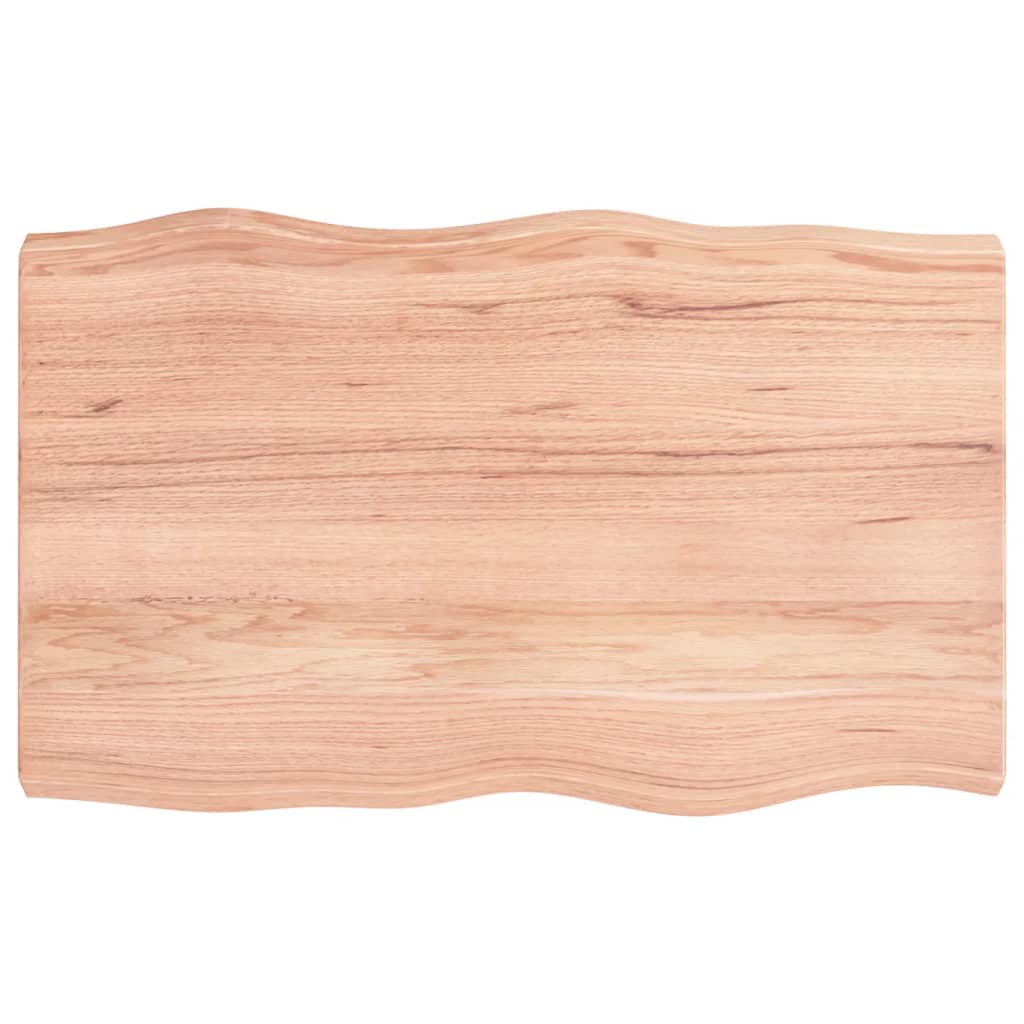 Stolna ploča svjetlosmeđa 80x50x(2-6) cm obrađena hrastovina