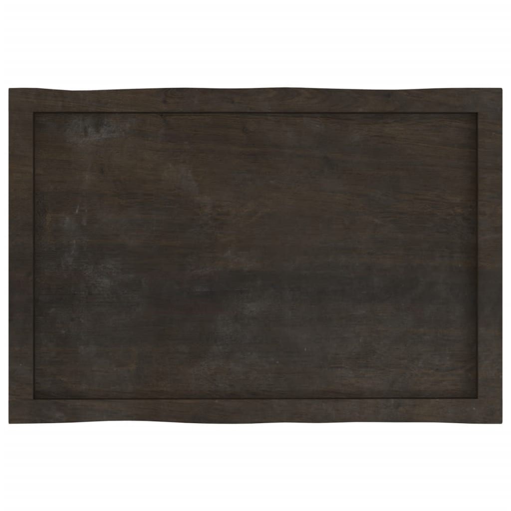 Stolna ploča tamnosmeđa 80x50x(2-4) cm obrađena hrastovina