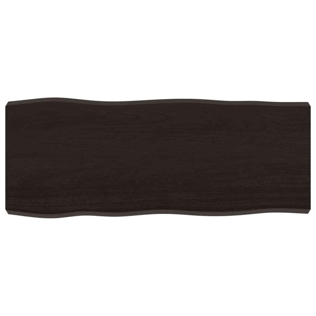 Stolna ploča tamnosmeđa 100x40x(2-6) cm obrađena hrastovina