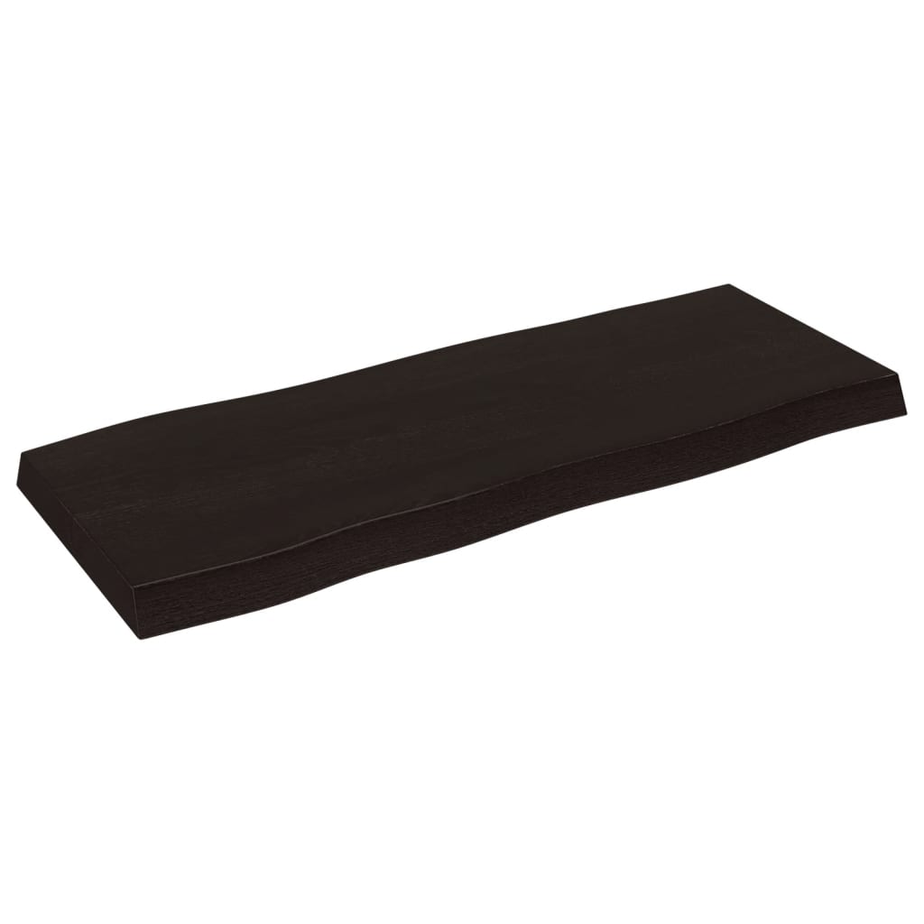 Stolna ploča tamnosmeđa 100x40x(2-6) cm obrađena hrastovina