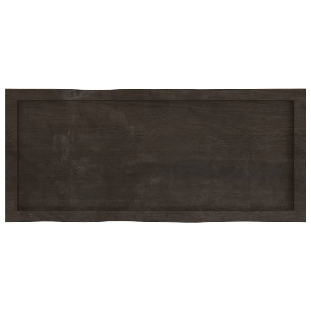 Stolna ploča tamnosmeđa 100x40x(2-6) cm obrađena hrastovina