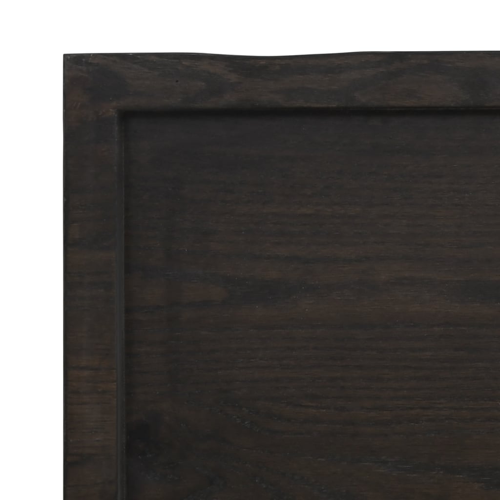 Stolna ploča tamnosmeđa 100x40x(2-6) cm obrađena hrastovina