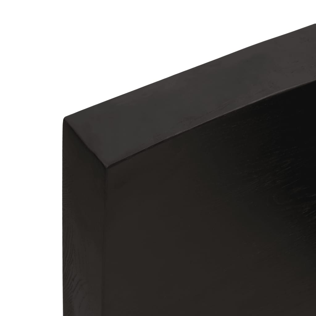 Stolna ploča tamnosmeđa 100x40x(2-6) cm obrađena hrastovina