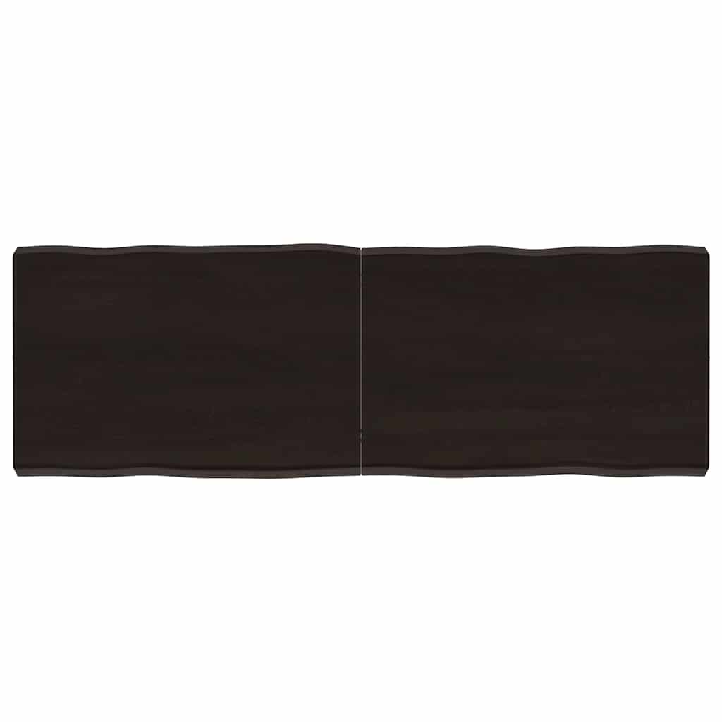 Stolna ploča tamnosmeđa 120x40x(2-6) cm obrađena hrastovina