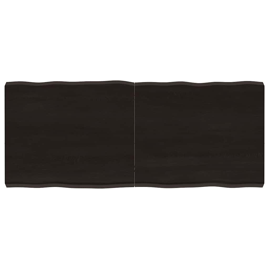Stolna ploča tamnosmeđa 120x50x(2-6) cm obrađena hrastovina