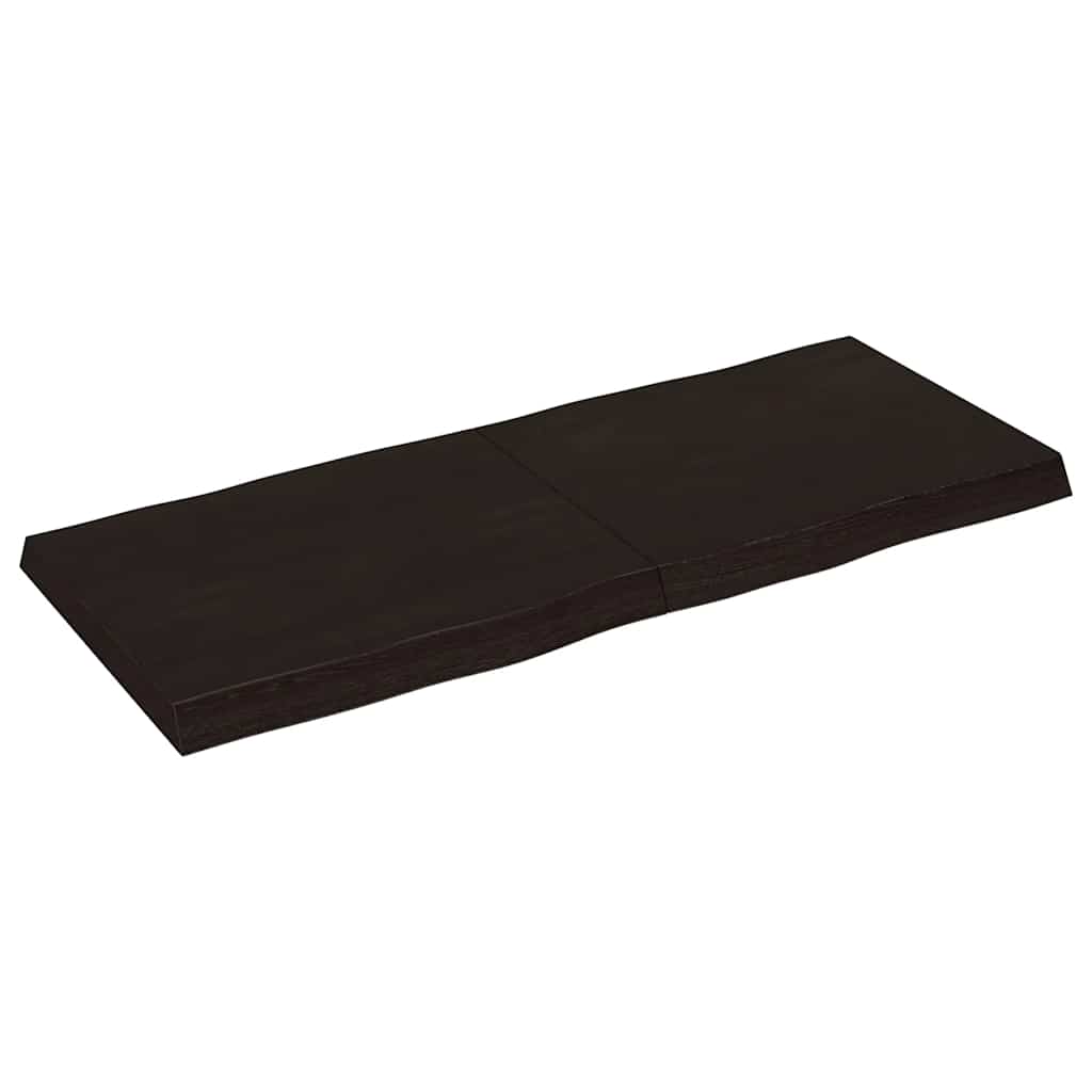 Stolna ploča tamnosmeđa 120x50x(2-6) cm obrađena hrastovina