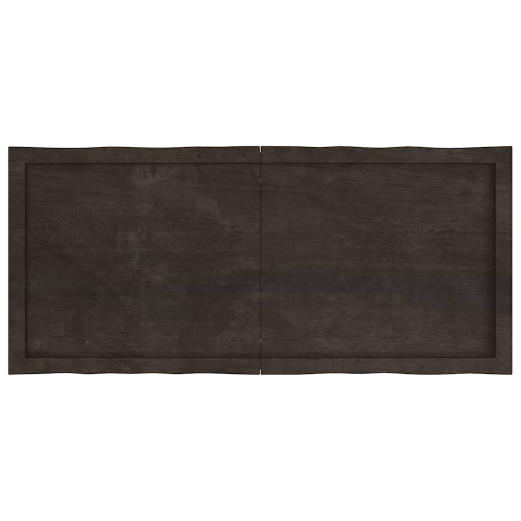 Stolna ploča tamnosmeđa 120x50x(2-6) cm obrađena hrastovina