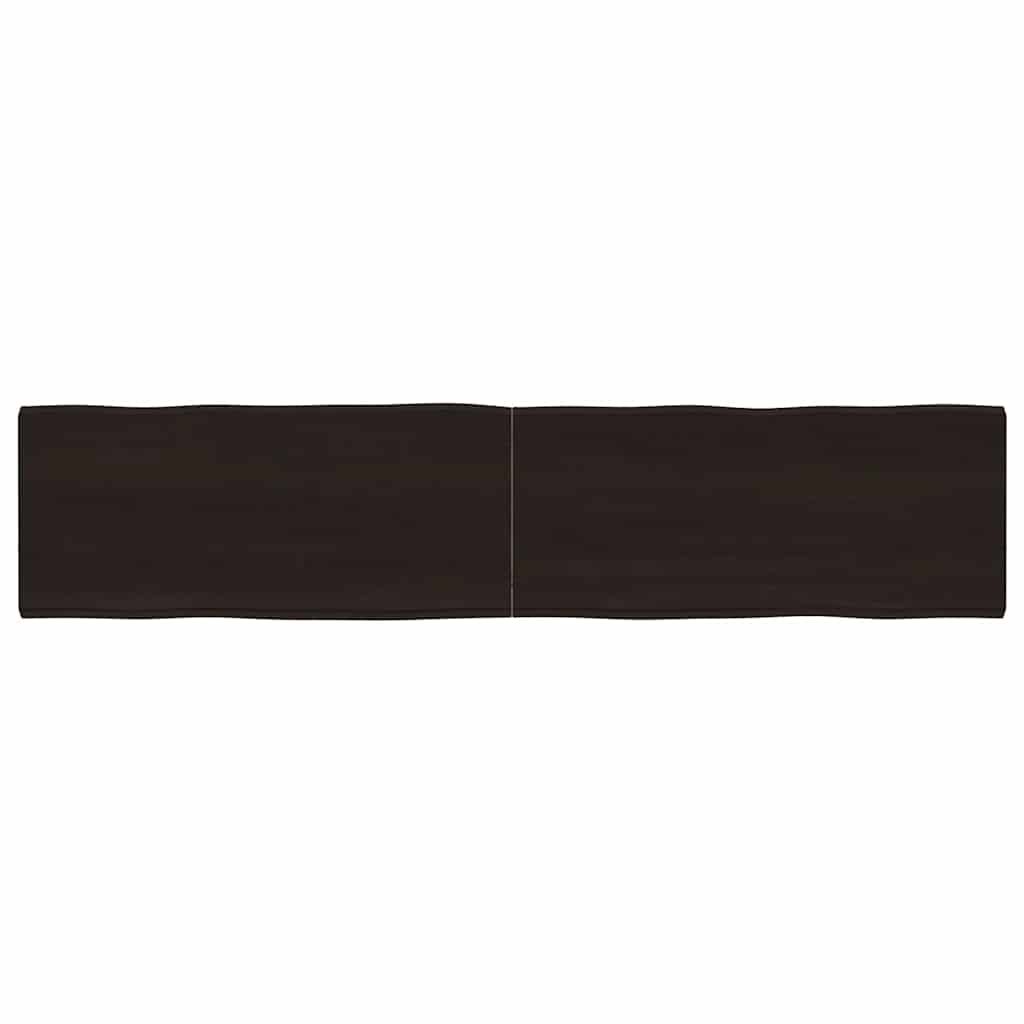 Stolna ploča tamnosmeđa 180 x 40 x (2-4) cm obrađena hrastovina