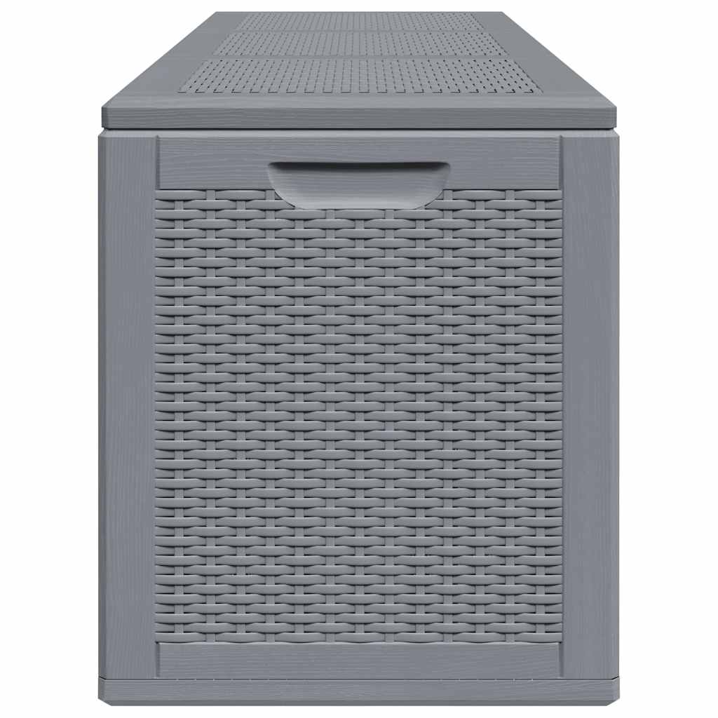 Vrtna kutija za pohranu siva od PP ratana 270 L