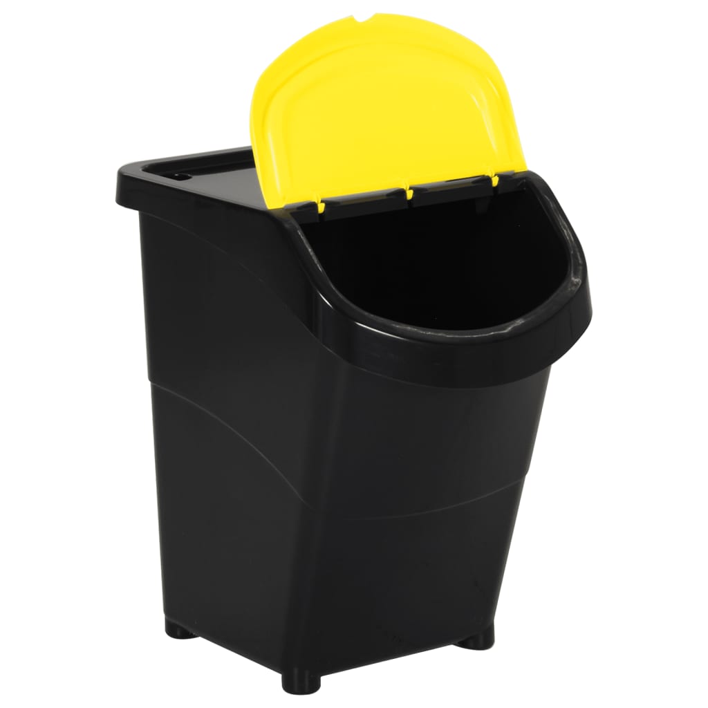 Složive kante za otpad s poklopcima 3 kom PP