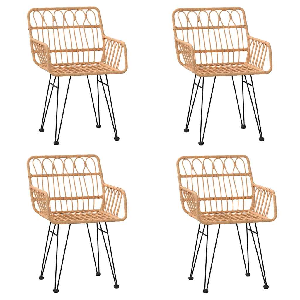 5-dijelni vrtni blagovaonski set od poliratana Smeđa 80 x 80 x 74 cm