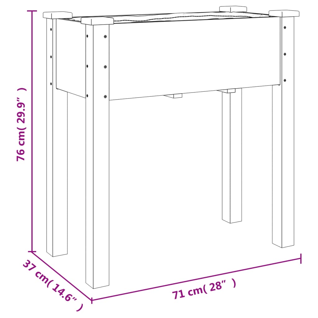Sadilica s oblogom 71 x 37 x 76 cm od masivne jelovine
