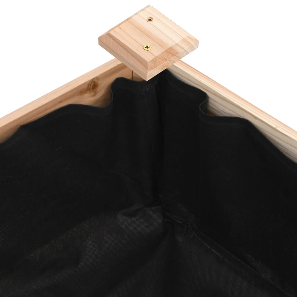 Povišena vrtna gredica s oblogom 240x120x25 cm masivna jelovina