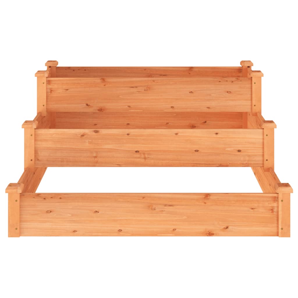 Povišena vrtna gredica smeđa 120 x 120 x 56 cm masivna jelovina