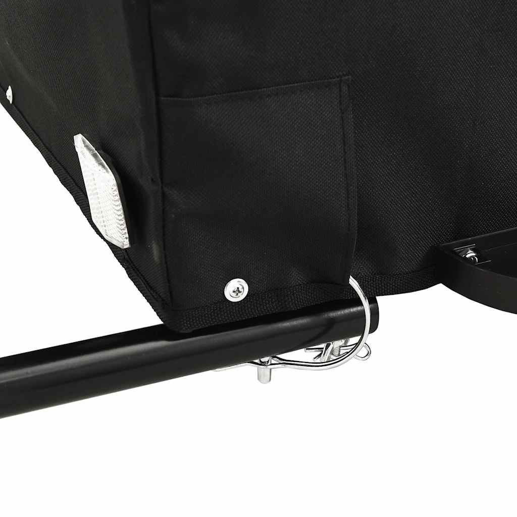 Prikolica za bicikl crno-narančasta 45 kg željezna Crna 124 x 62.5 x 52 cm