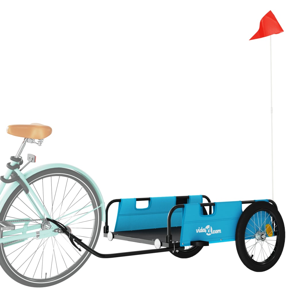 Prikolica za bicikl plava od tkanine Oxford i željeza