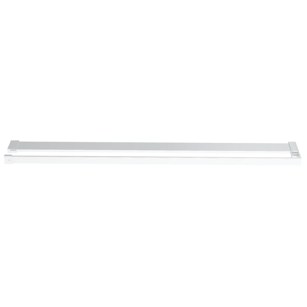 Pregrada za tuš s policom krom 100x195 cm staklo ESG i aluminij