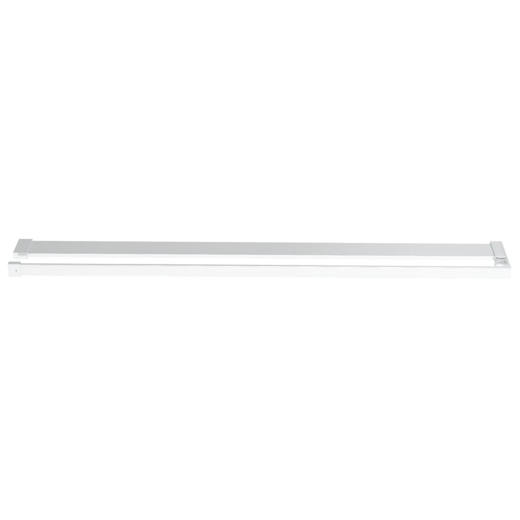 Pregrada za tuš s policom krom 115x195 cm staklo ESG i aluminij
