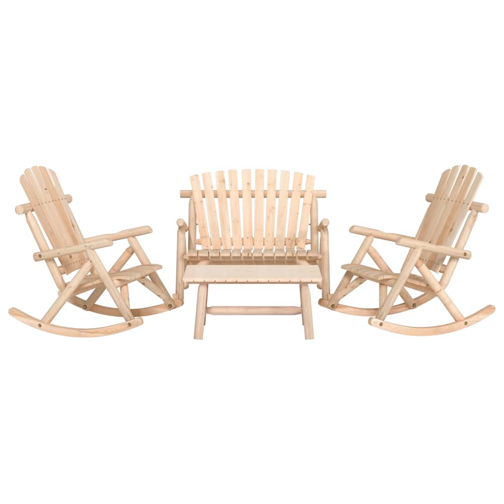 4-dijelna vrtna garnitura od masivne smrekovine