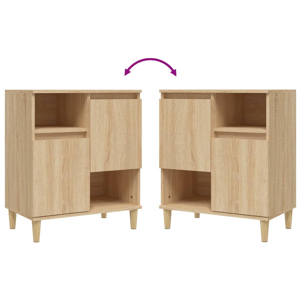 Komoda 2 kom boja hrasta sonome 60x35x70 cm konstruirano drvo