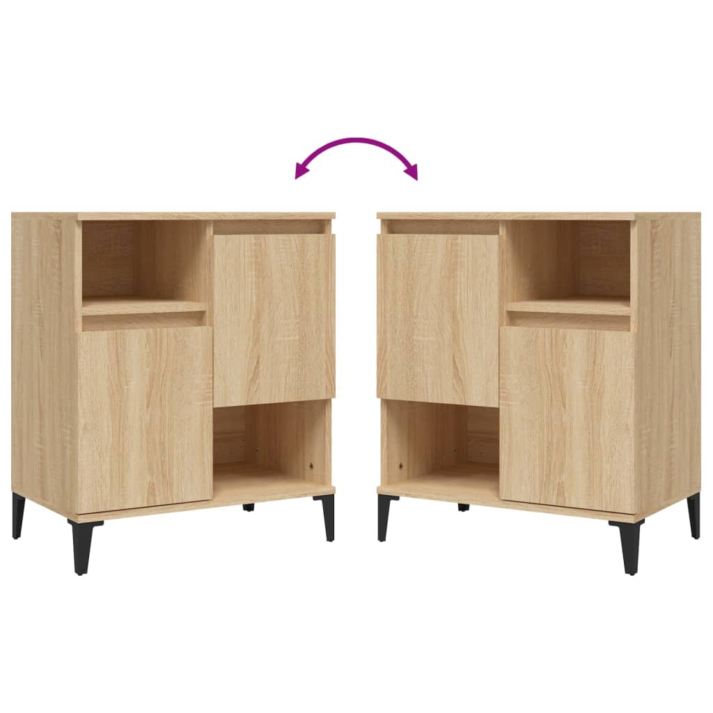 Komoda 2 kom boja hrasta sonome 60x35x70 cm konstruirano drvo