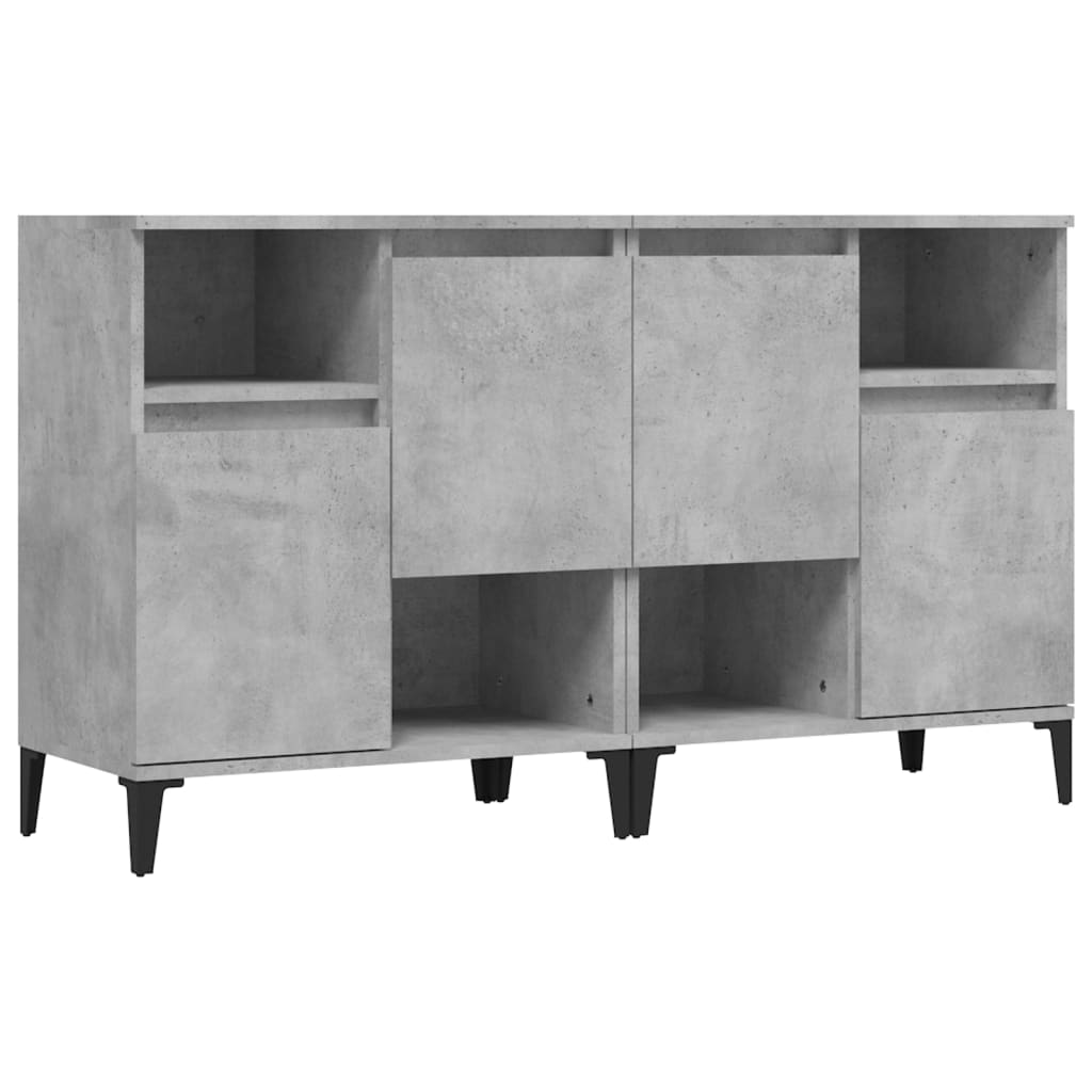 Komode 2 kom siva boja betona 60x35x70 cm od konstruiranog drva