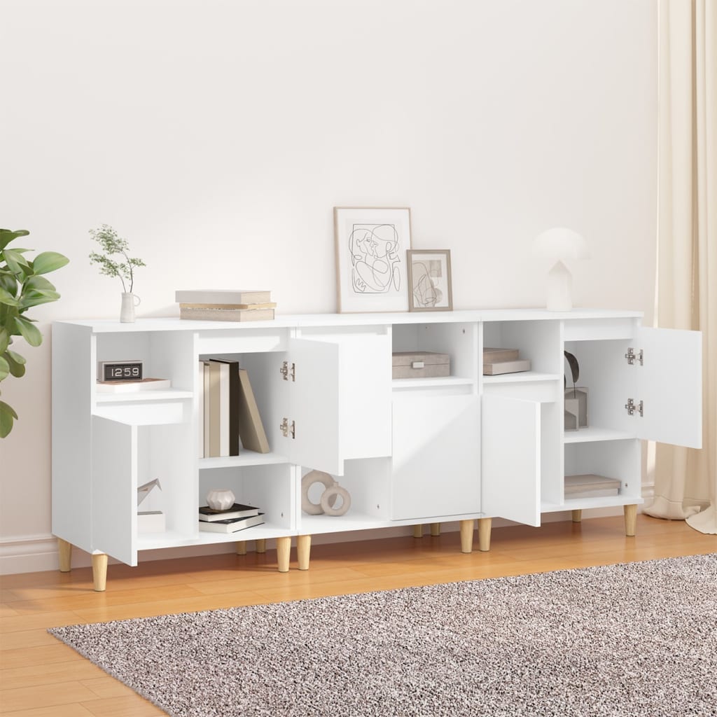 Komode 3 kom bijela 60x35x70cm konstruirano drvo