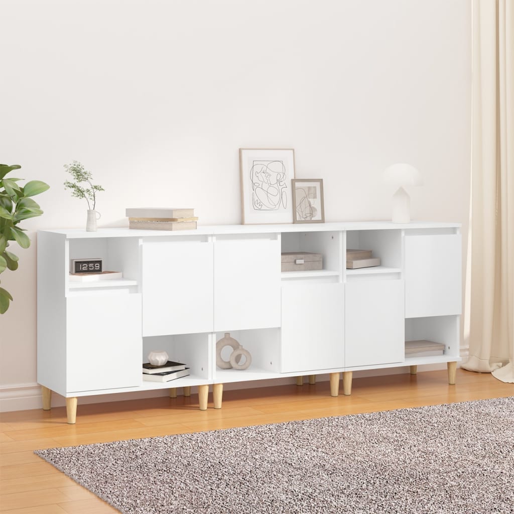 Komode 3 kom bijela 60x35x70cm konstruirano drvo