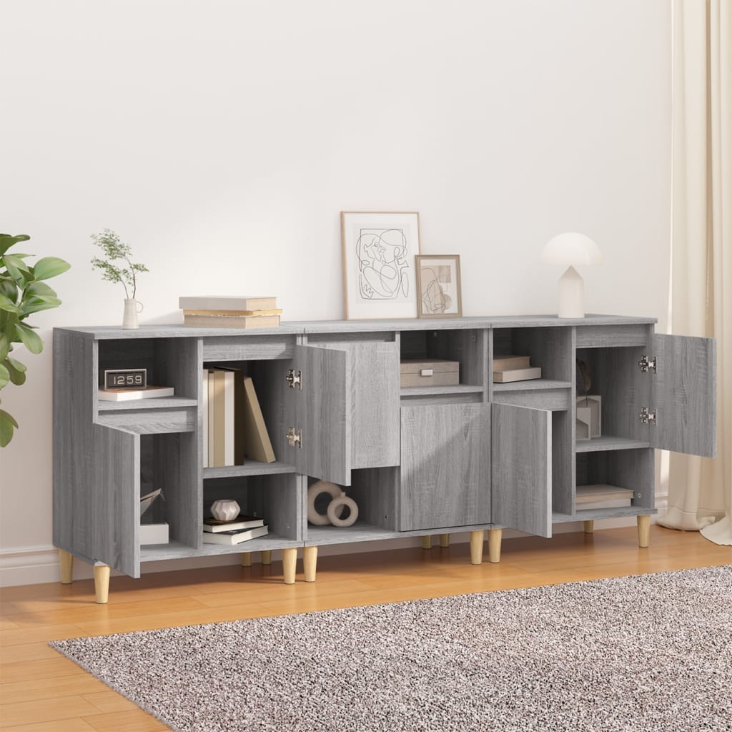 Komode 3 kom boja hrasta 60 x 35 x 70 cm od konstruiranog drva