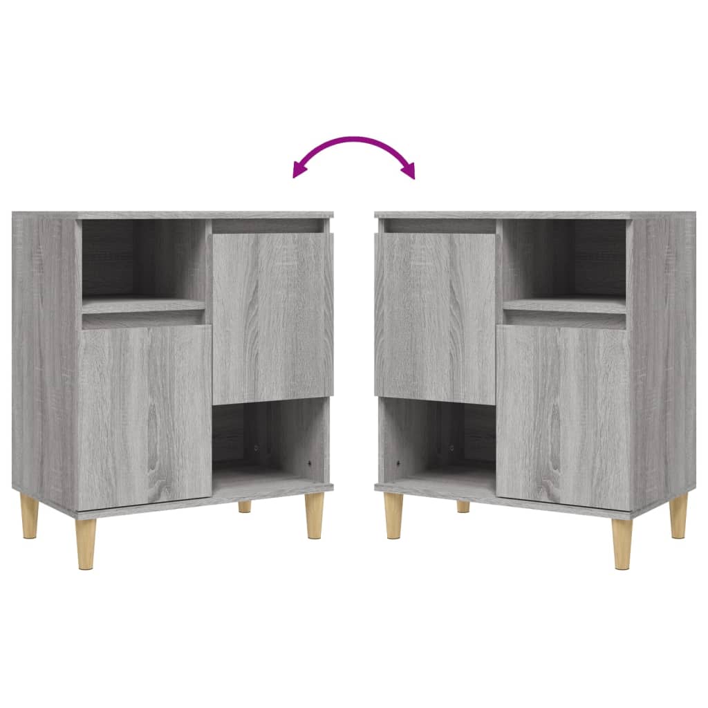 Komode 3 kom boja hrasta 60 x 35 x 70 cm od konstruiranog drva