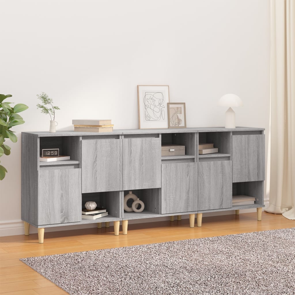 Komode 3 kom boja hrasta 60 x 35 x 70 cm od konstruiranog drva