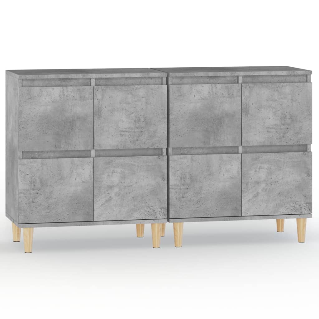Komode 2 kom siva boja betona 60x35x70 cm od konstruiranog drva