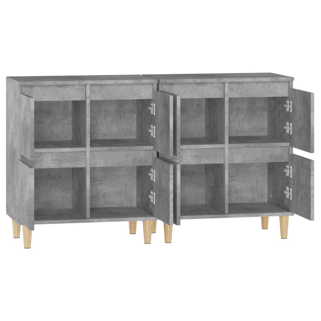 Komode 2 kom siva boja betona 60x35x70 cm od konstruiranog drva